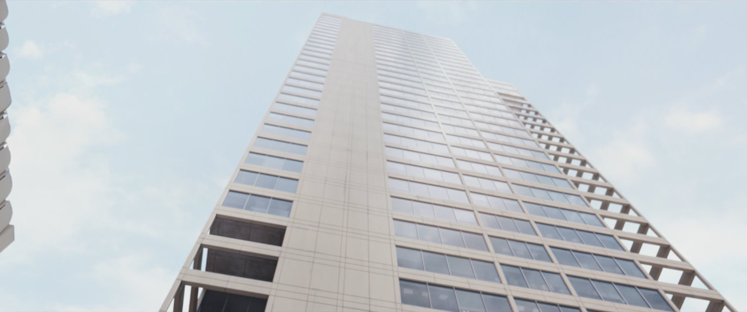 The GLK&H building from ground level.