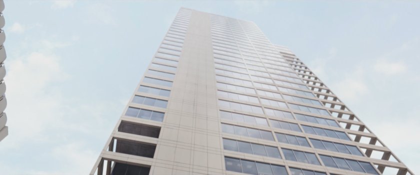 The GLK&H building from ground level.