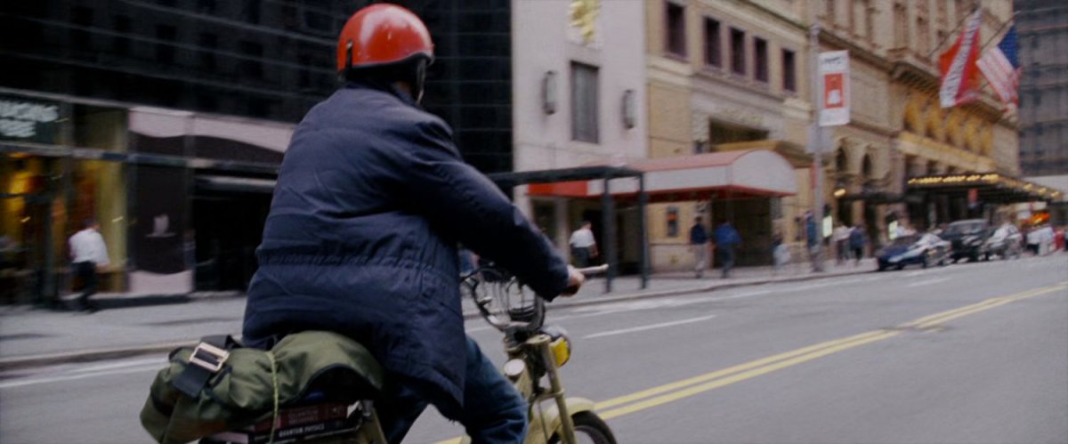Moped on New York street.