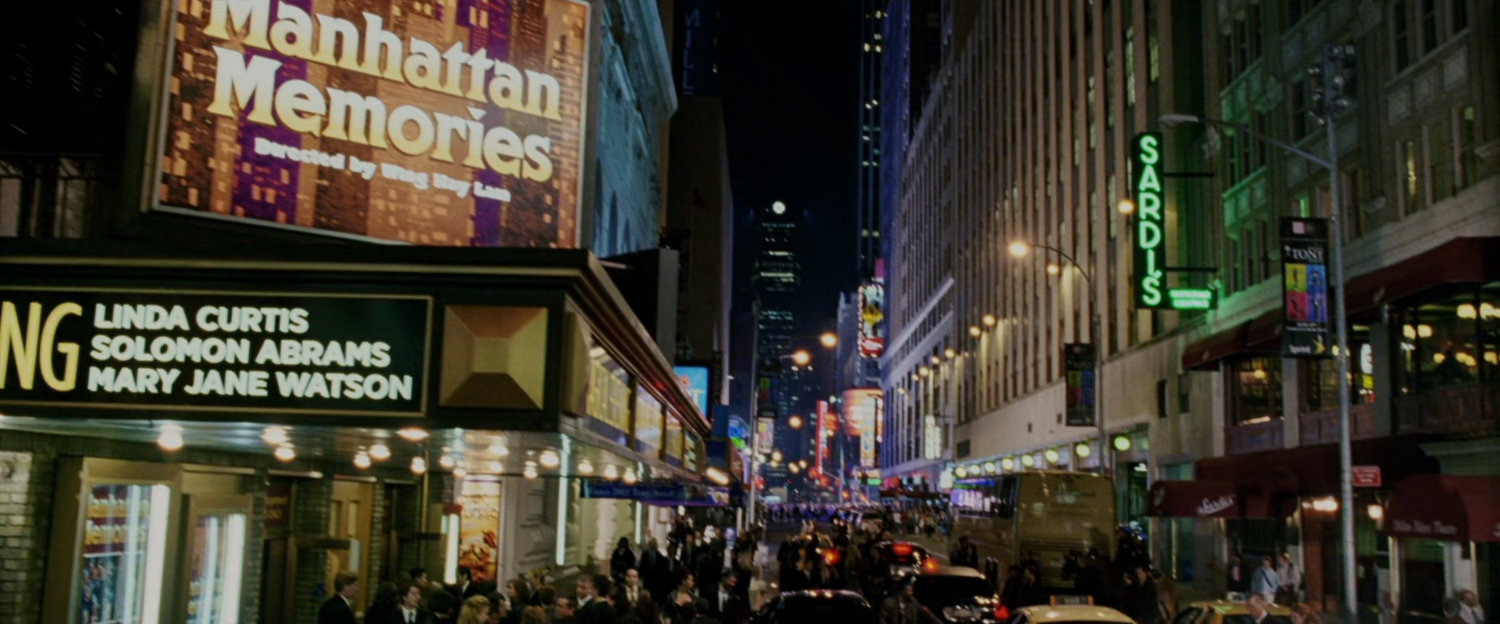 Exterior Broadhurst Theater and Sardi's.