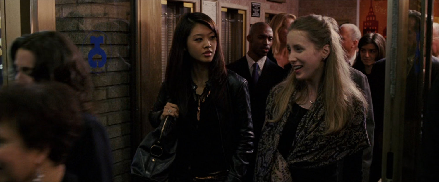 Patrons leaving the theater.