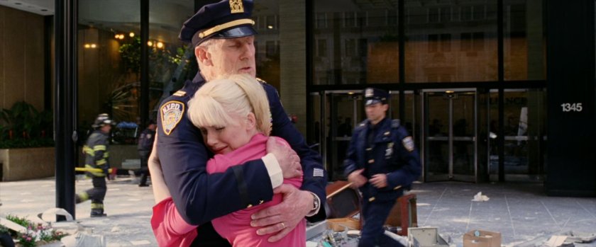 Gwen Stacy hugs her father.