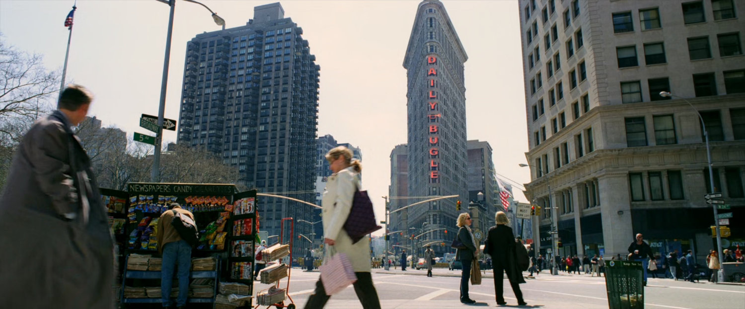 Exterior of Daily Bugle offices.