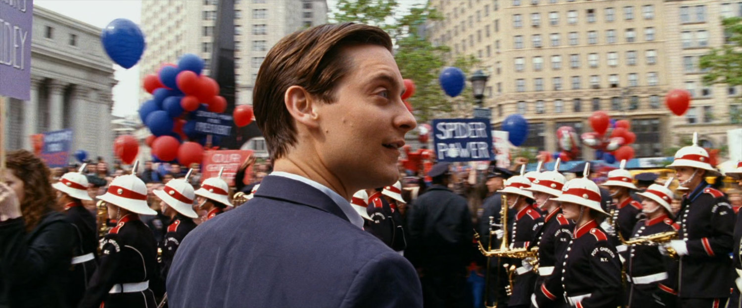 Peter Parker at Spider-Man Day event.