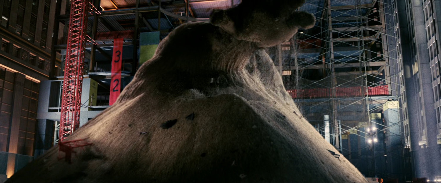 Sandman grows large at construction site.