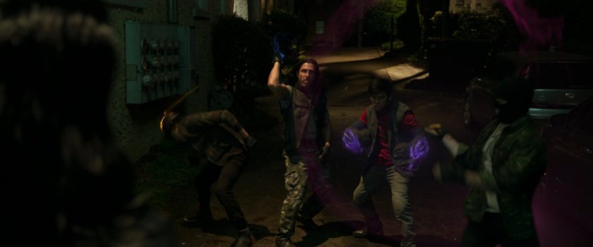 Alley on side of Jen Walters apartment building confronted by the Wrecking Crew.