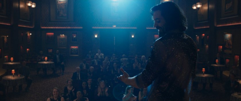 Interior of the Mystic Castle, with Donny Blaze performing.