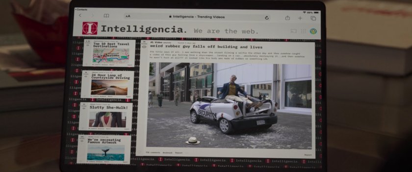 A web page of Intellignecia showing Mr Immortal surviving fall onto car.