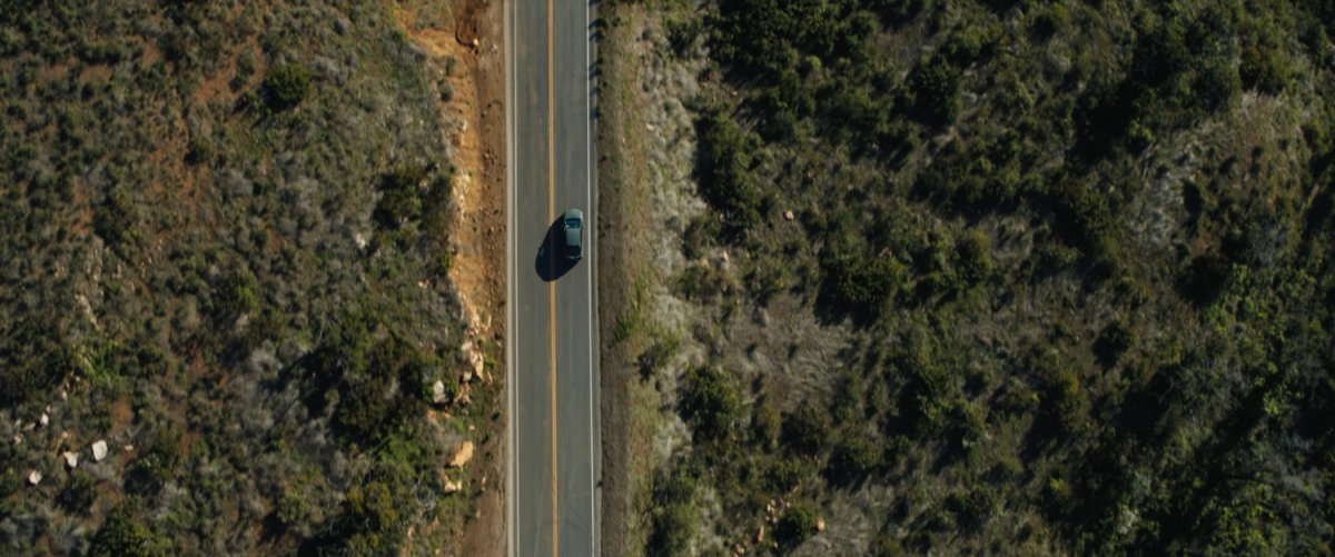 Aerial view of Mulholland Highway.