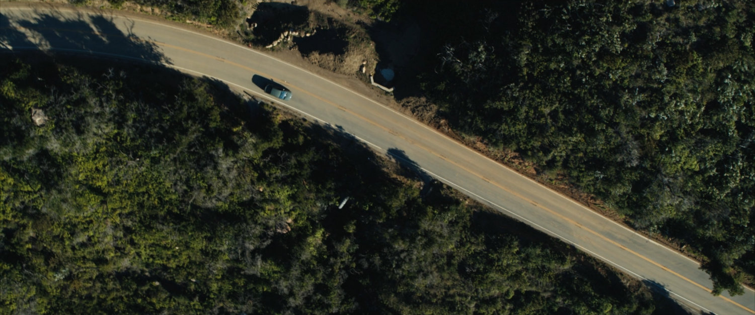 Aerial view of Mulholland Highway.