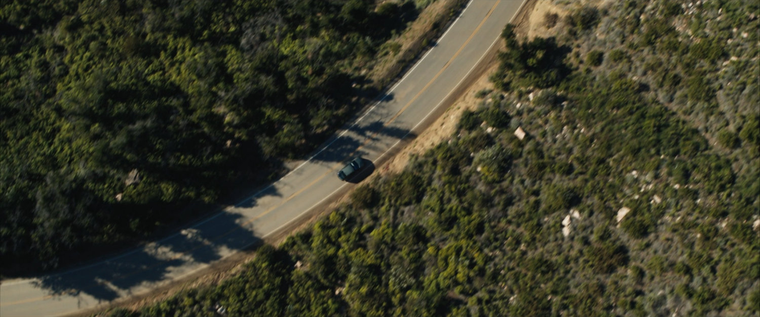 Aerial view of Mulholland Highway.
