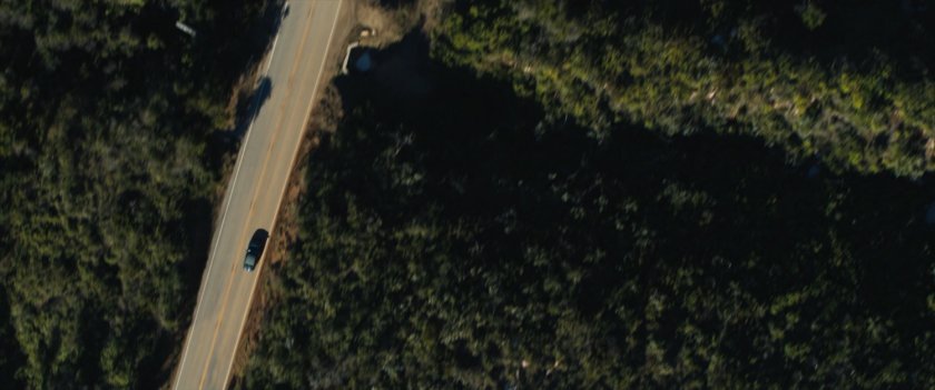 Aerial view of Mulholland Highway.