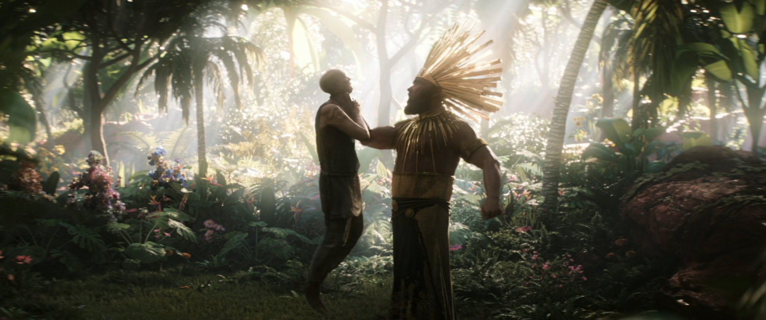 Gorr is choked by Rapu, the God he worships.
