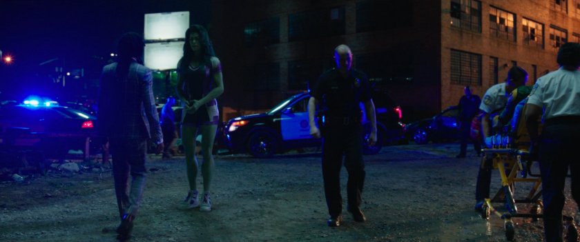 She-Hulk speaks with Luke Jacobson outside the Lily Pad hideout.