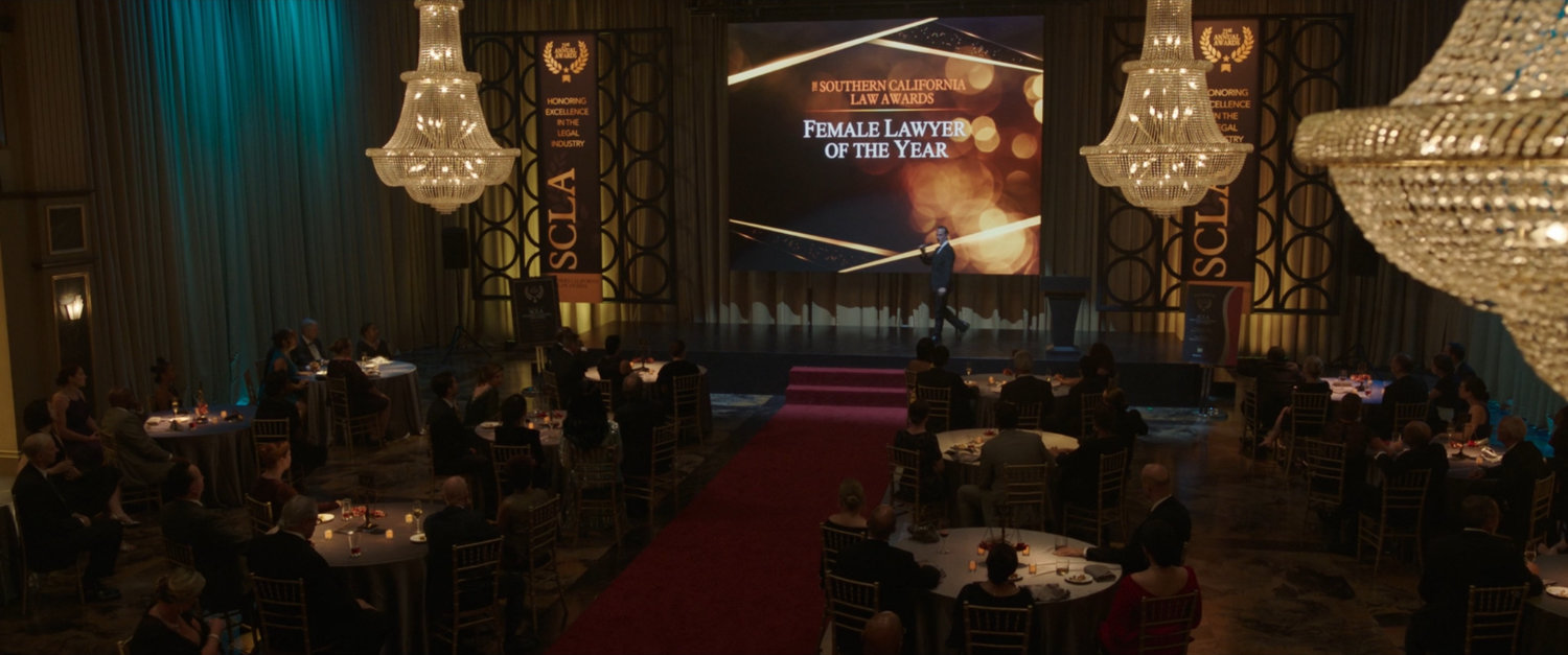 Interior event space for the Southern California Law Awards Gala.