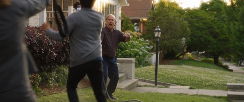 Morris Walters tells reporters to get off his lawn.