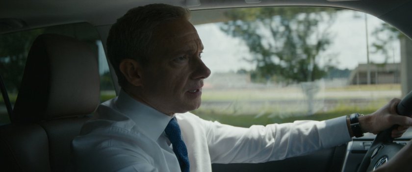 Everett Ross driving.