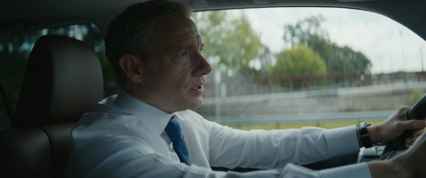 Everett Ross driving.