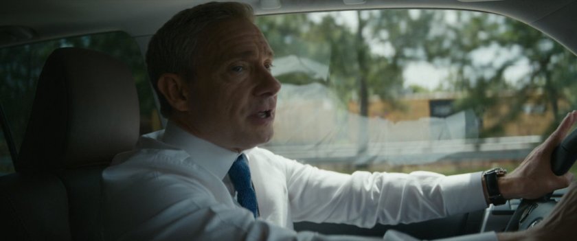 Everett Ross driving.