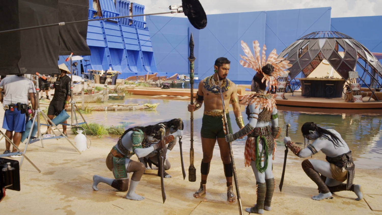 Behind the scenes shot of outdoor set for Rivertown.