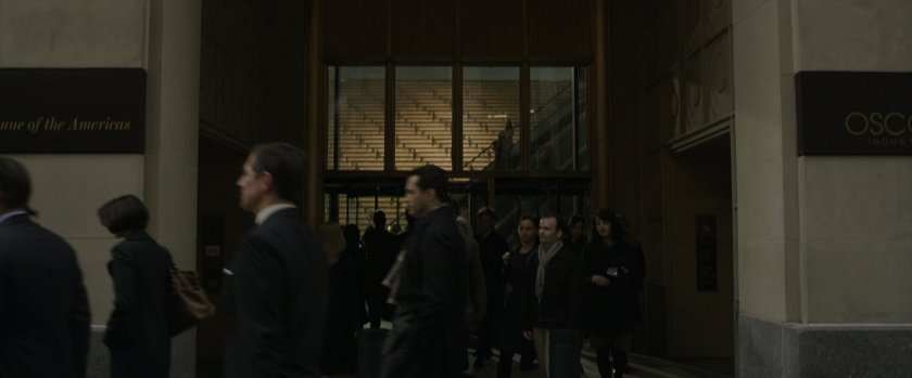 Exterior of Oscorp entrance.