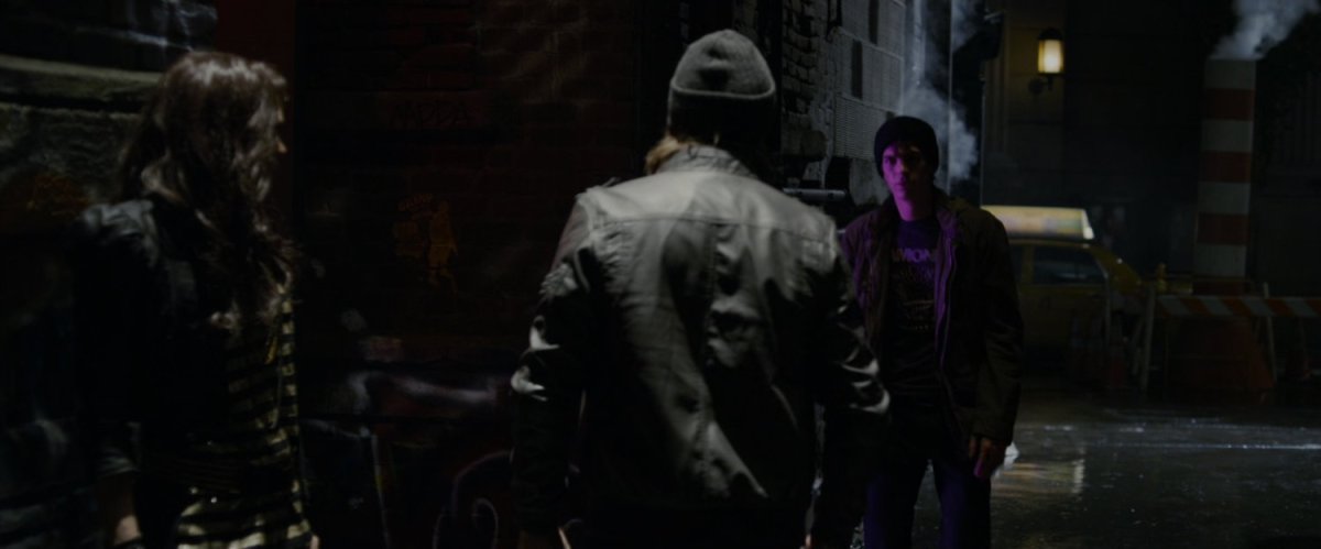 Peter Parker confronts a man he believes to be the robber.