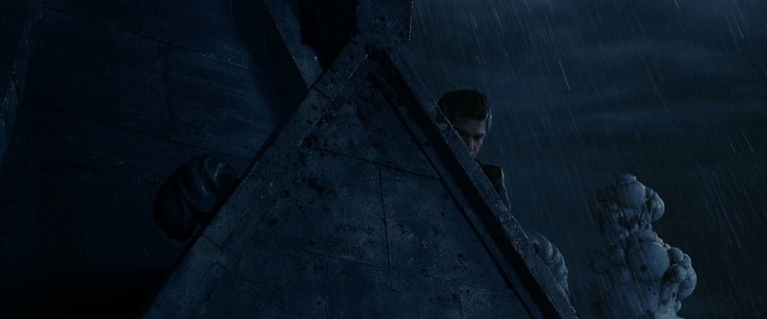 Peter Parker on the roof of a church.