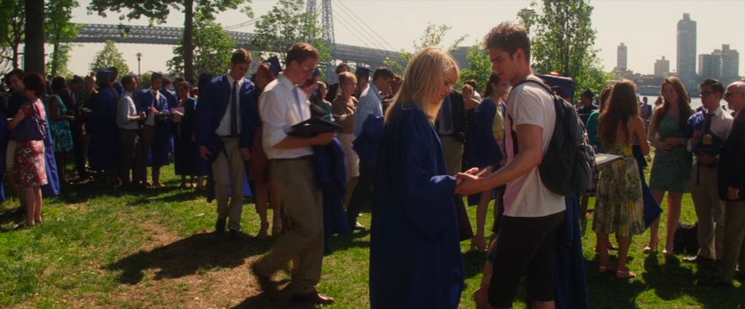 Peter Parker and Gwen at graduation ceremony.