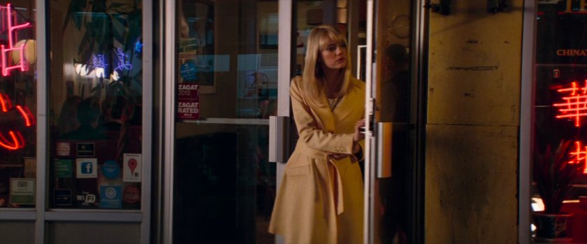 Gwen Stacy exits a Chinese restaurant.