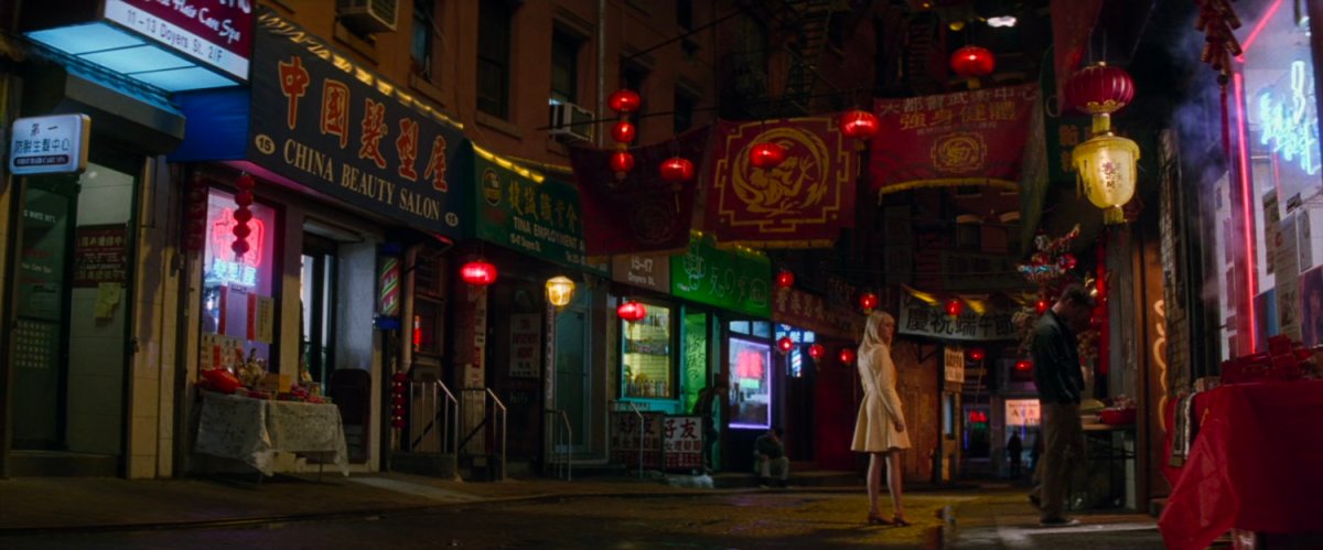 Gwen Stacy and Peter Parker in Chinatown.