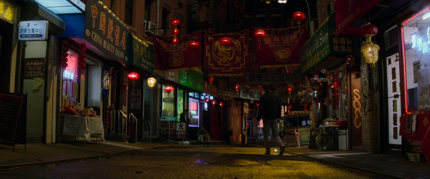 Gwen Stacy and Peter Parker in Chinatown.