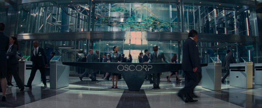 Security checkpoint of Oscorp Tower.