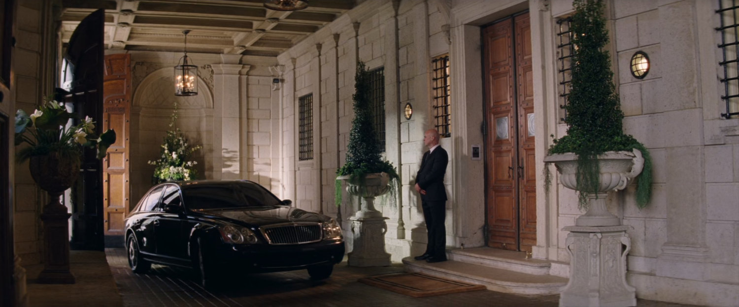 Covered driveway of Norman Osborn mansion.