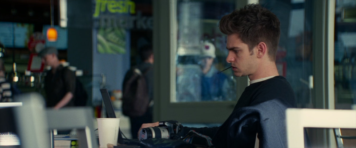 Peter sitting at college Cafe.