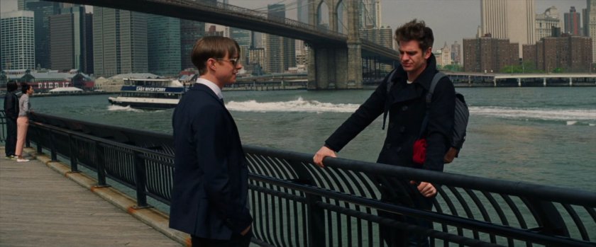Harry and Peter near the Brooklyn Bridge.