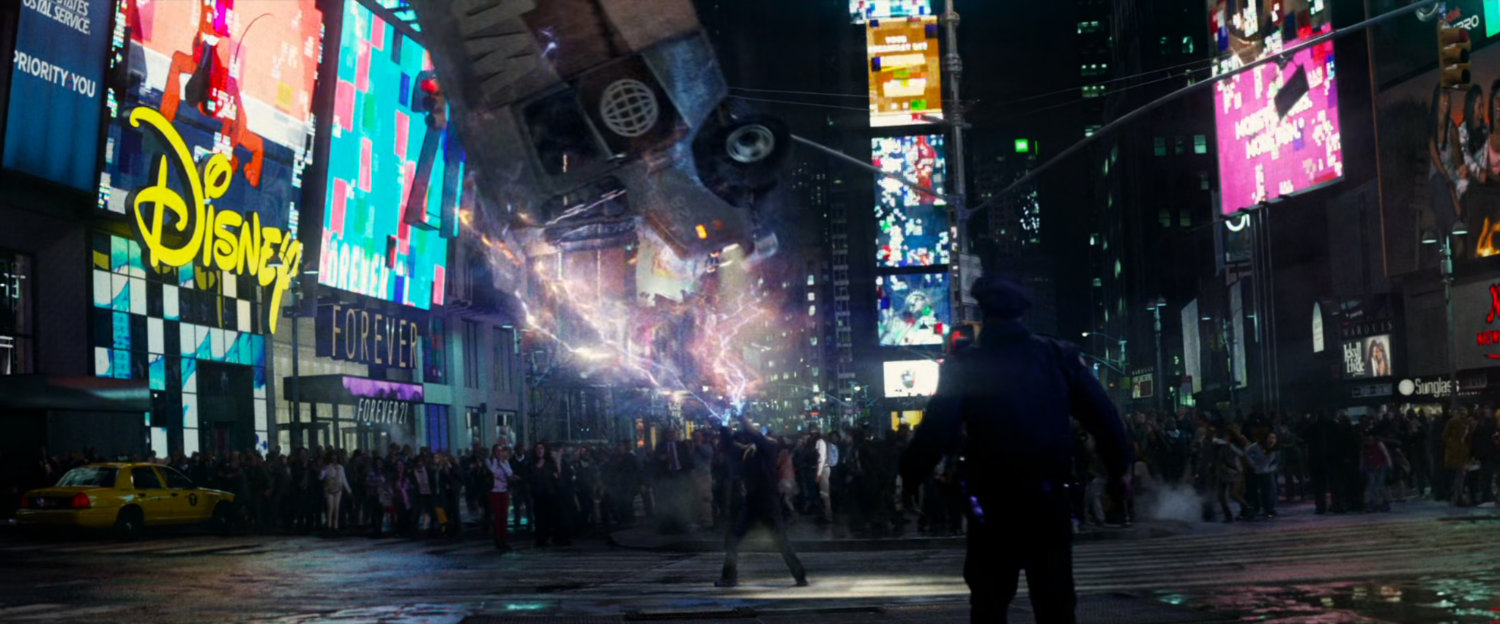 Electro levitating a truck in Times Square.