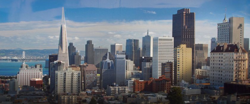 Aerial shot of downtown San Francisco.