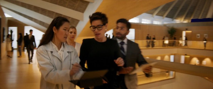 Hope Van Dyne and her Staff inside of Pym VanDyne Foundation.