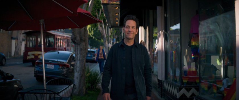 Scott Lang walks down a San Francisco sidewalk.