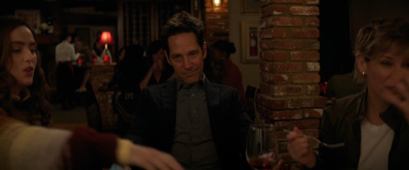 Scott Lang in a fancy restaurant.