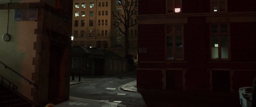A dark Moscow alley.