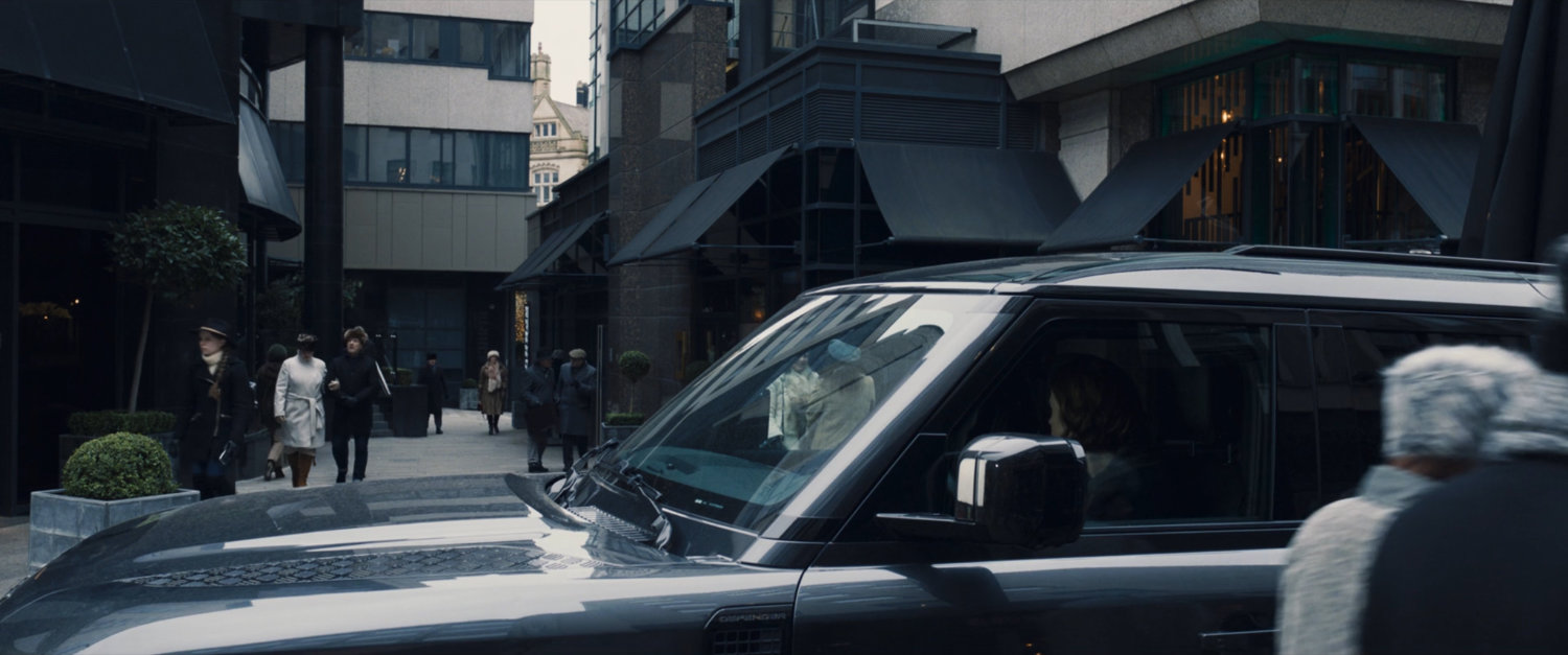 Maria Hill's SUV parked outside a Moscow business square.