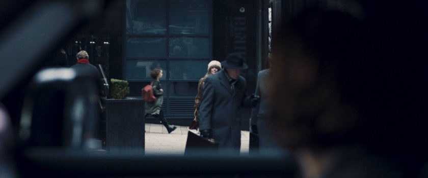 G'iah walking through Moscow business square.