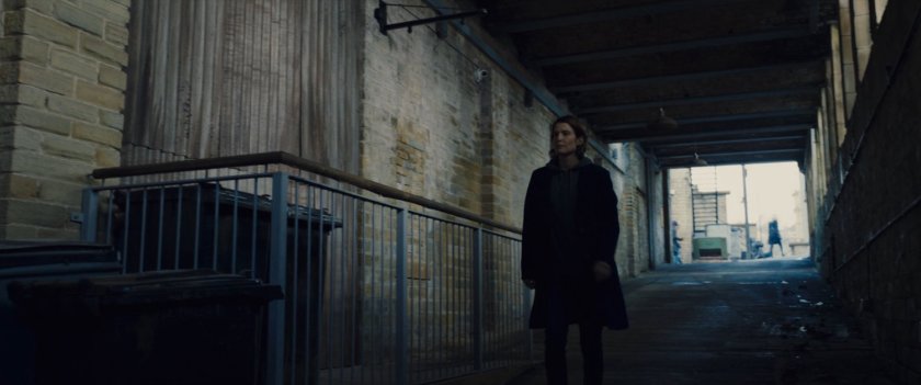 Maria Hill descends a ramp towards a Moscow subway tunnel.