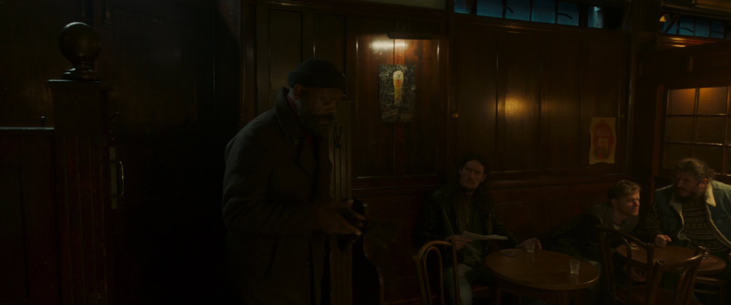 Nick Fury in a Moscow pub.