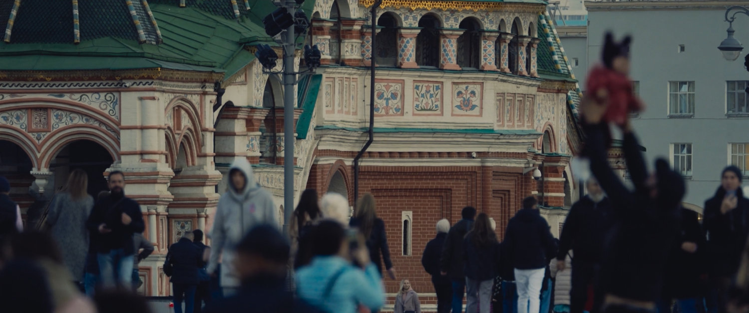 Crowds in Moscow's Red Square.