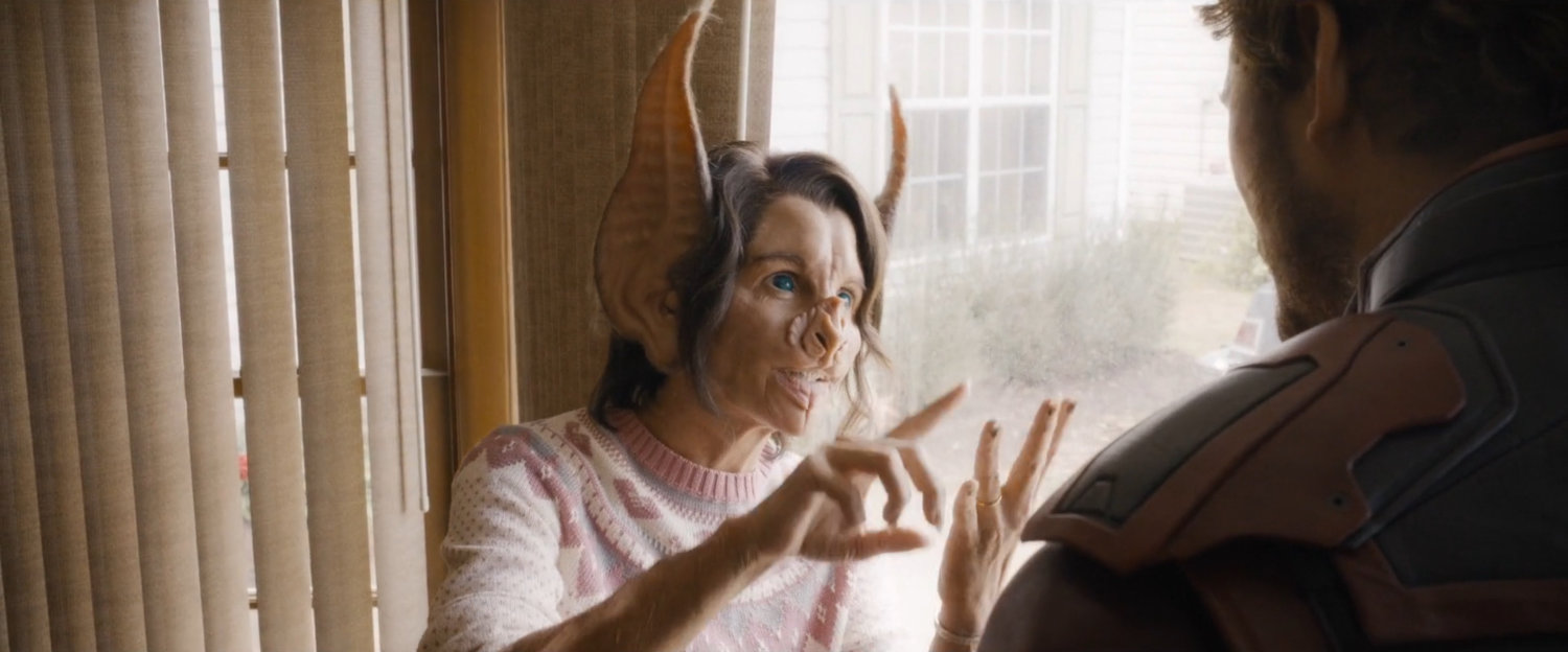 A female humanimal counts on her fingers for Star-Lord.