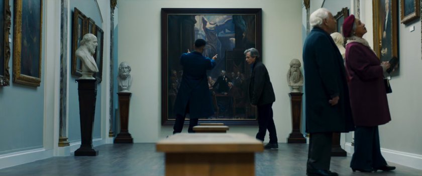 Gravik and Talos in an art wing of the London Portrait Gallery.