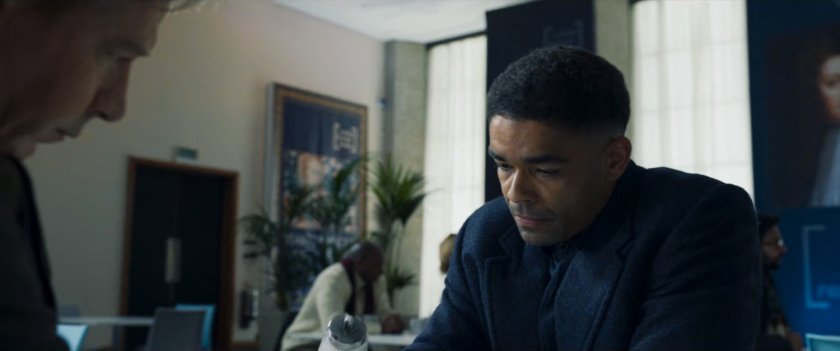 Gravik in the cafeteria of the London Portrait Gallery.