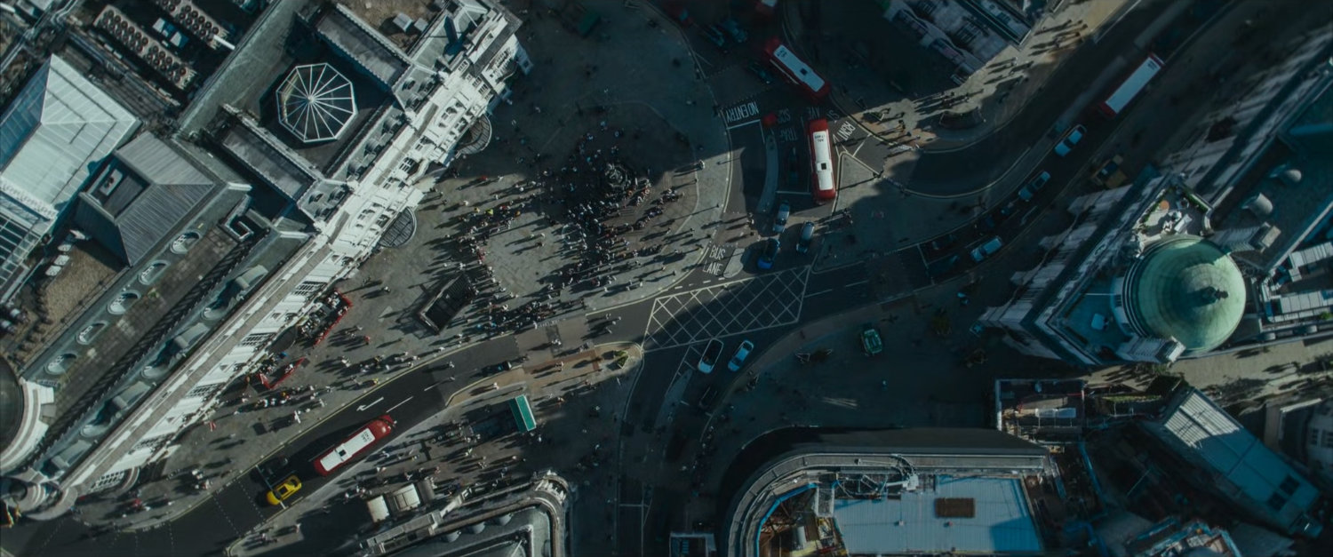 Aerial view of London.